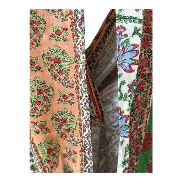 Zara Bohemian Belted Romper with Pink and Green Accents! XS - Picture 7 of 7